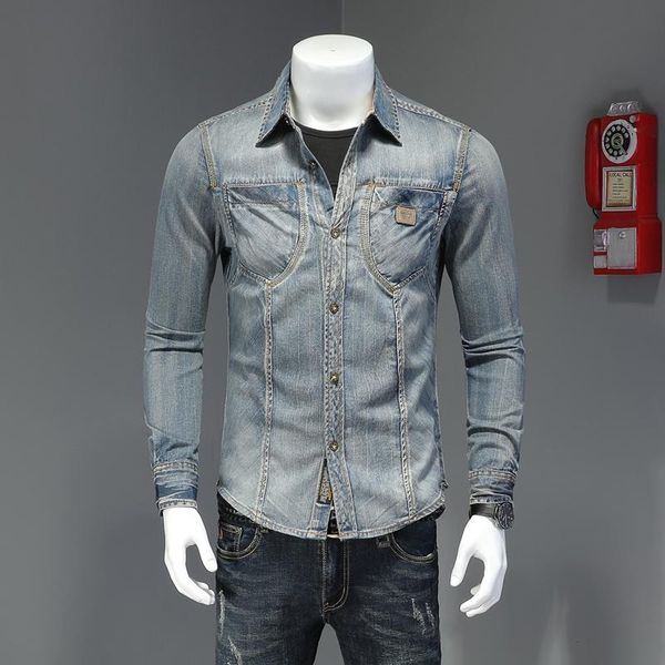 men's casual shirts fashion denim shirt 2021 long sleeve men cotton jeans slim fit mens solid pocket, White;black
men's casual shirts fashion denim shirt 2021 long sleeve men cotton jeans slim fit mens solid pocket, White;black