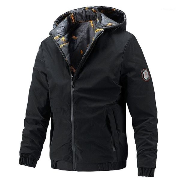men's jackets fall/winter hooded jacket trend warm casual tooling solid color double-sided wear, Black;brown
men's jackets fall/winter hooded jacket trend warm casual tooling solid color double-sided wear, Black;brown