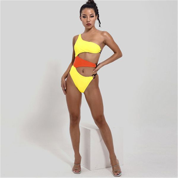 womens hollow out one-piece swimwear fashion solid color one shoulder sling swimsuit designer summer female back slim beach bikini sets, White;black
womens hollow out one-piece swimwear fashion solid color one shoulder sling swimsuit designer summer female back slim beach bikini sets, White;black