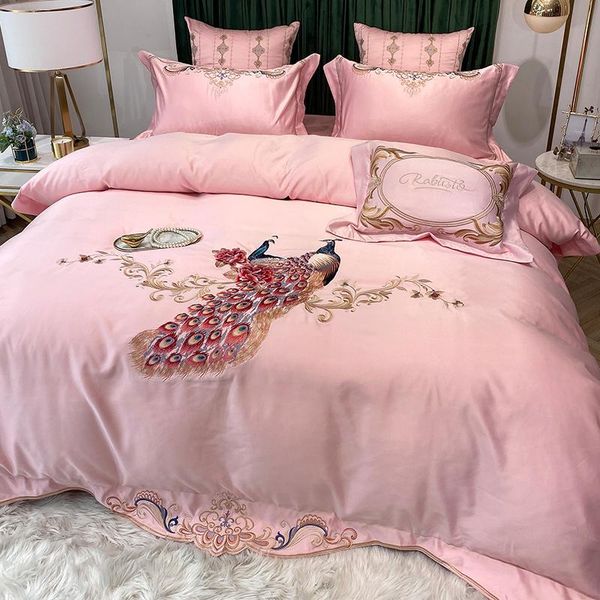 bedding sets europe style embroidery peacock cotton satin home set four pieces duvetcover&2pcs pillowcase&1sheet v4
bedding sets europe style embroidery peacock cotton satin home set four pieces duvetcover&2pcs pillowcase&1sheet v4
