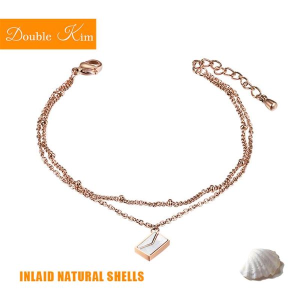 link, chain love letter bracelet titanium steel material inlaid natural shells rose gold color trendy women jewelry drop, Black
link, chain love letter bracelet titanium steel material inlaid natural shells rose gold color trendy women jewelry drop, Black
