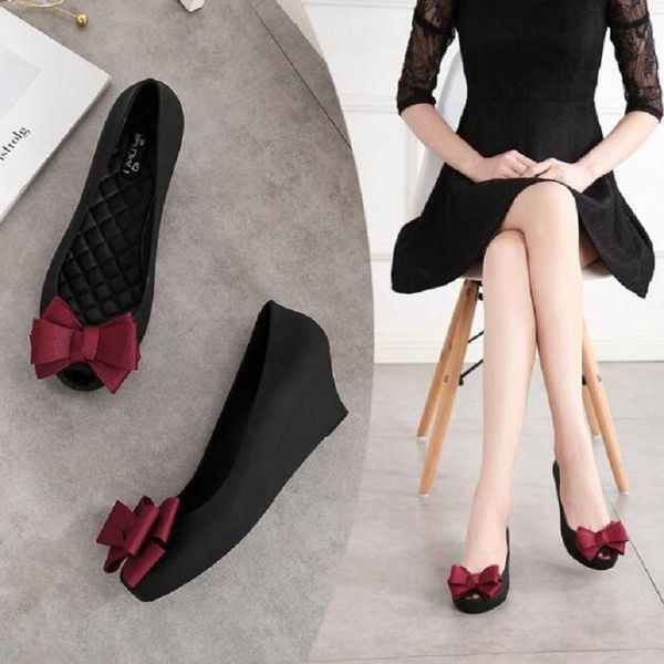 sandals summer fashion bowknot peep toe shallow women beach open pointed wedges slip-on lady jelly shoes, Black
sandals summer fashion bowknot peep toe shallow women beach open pointed wedges slip-on lady jelly shoes, Black