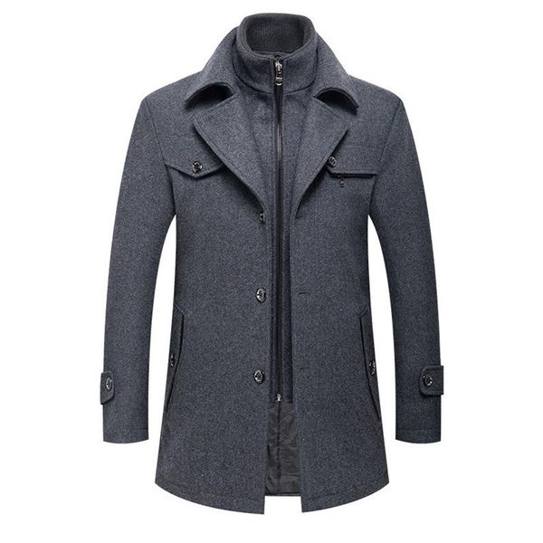 men's wool & blends winter autumn mens coat double collar thick trench business casual woolen jacket men overcoat, Black
men's wool & blends winter autumn mens coat double collar thick trench business casual woolen jacket men overcoat, Black