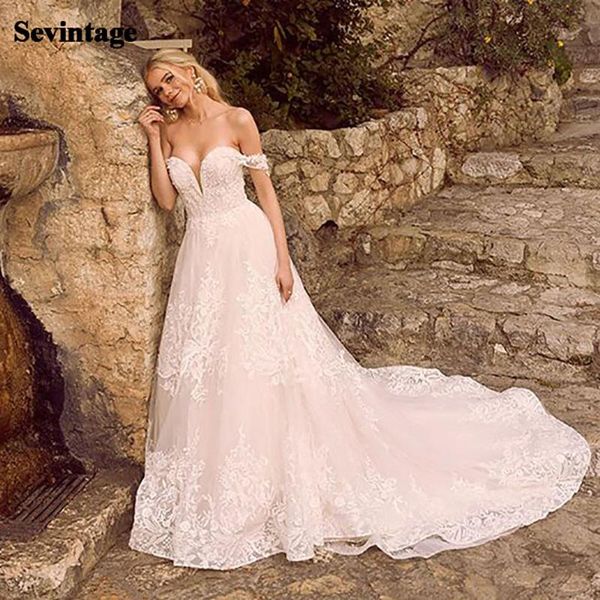 other wedding dresses sevintage lace 2021 luxury sweetheart off the shoulder a line bridal dress boho gowns vestido de noiva, White
other wedding dresses sevintage lace 2021 luxury sweetheart off the shoulder a line bridal dress boho gowns vestido de noiva, White