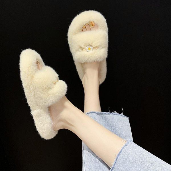 women slip on suede slippers open toe home winter fluffy furry flat slides mtx26, Black
women slip on suede slippers open toe home winter fluffy furry flat slides mtx26, Black