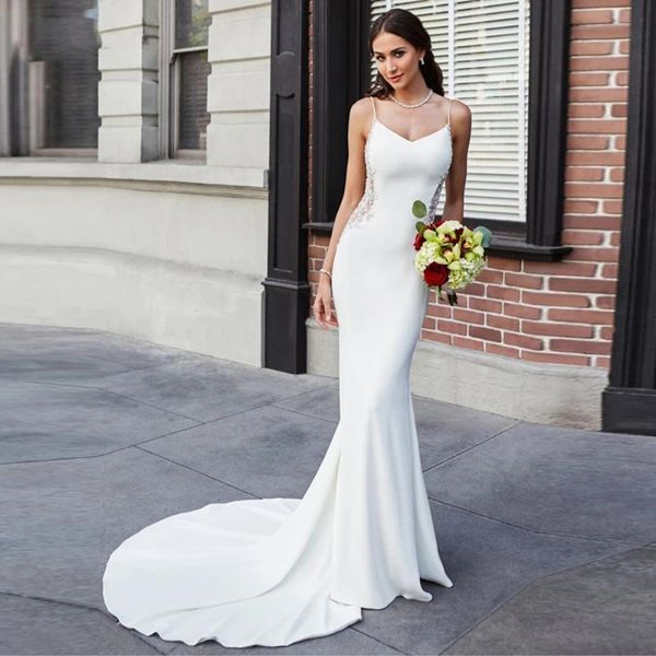 other wedding dresses wuzhiyi romantic boho backless mermaid gowns spaghetti straps sleeveless soft satin beaded bridal plus size, White
other wedding dresses wuzhiyi romantic boho backless mermaid gowns spaghetti straps sleeveless soft satin beaded bridal plus size, White