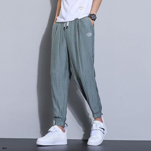 men's pants ice silk trousers, summer ultra-thin, loose-fitting, linen sports and leisure nine-point air-conditioning pants2021, Black
men's pants ice silk trousers, summer ultra-thin, loose-fitting, linen sports and leisure nine-point air-conditioning pants2021, Black