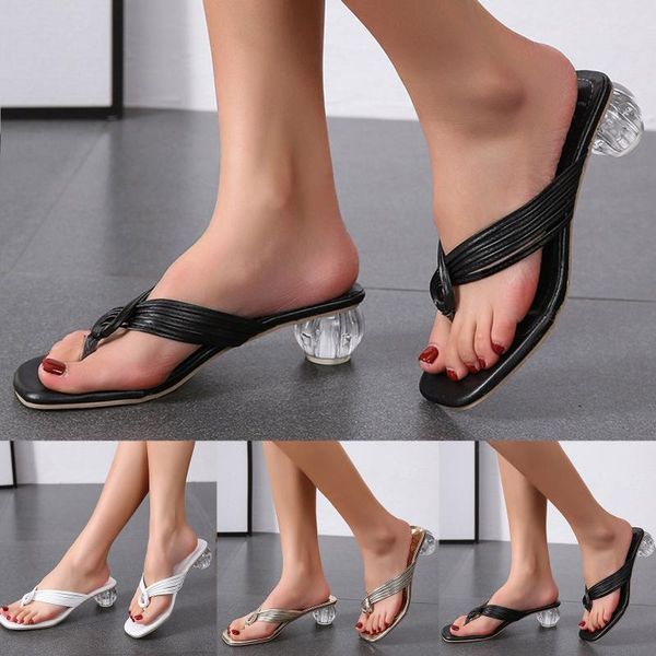 sandals summer fashion large size flip-flop transparent crystal mid-heel slippers breathable comfort beach shoes plus mujer, Black
sandals summer fashion large size flip-flop transparent crystal mid-heel slippers breathable comfort beach shoes plus mujer, Black