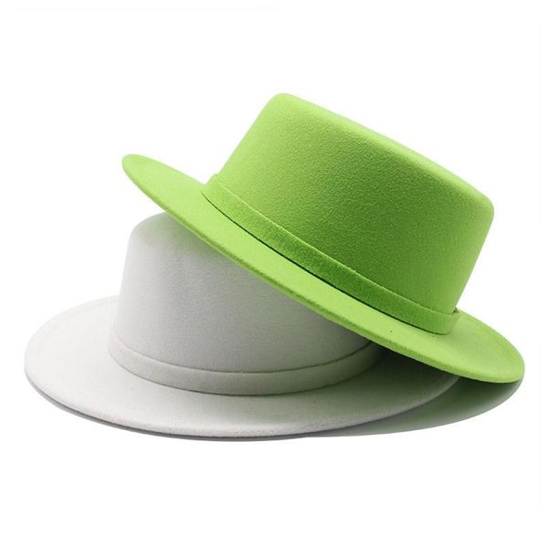 wide brim hats fashion wool fedora hat blend jazz cap simple flat top, Blue;gray
wide brim hats fashion wool fedora hat blend jazz cap simple flat top, Blue;gray