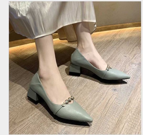 dress shoes single shoe women's spring and summer style pointy head, all kinds of suits, thick heels, two wearing shoes, fairy high, Black
dress shoes single shoe women's spring and summer style pointy head, all kinds of suits, thick heels, two wearing shoes, fairy high, Black