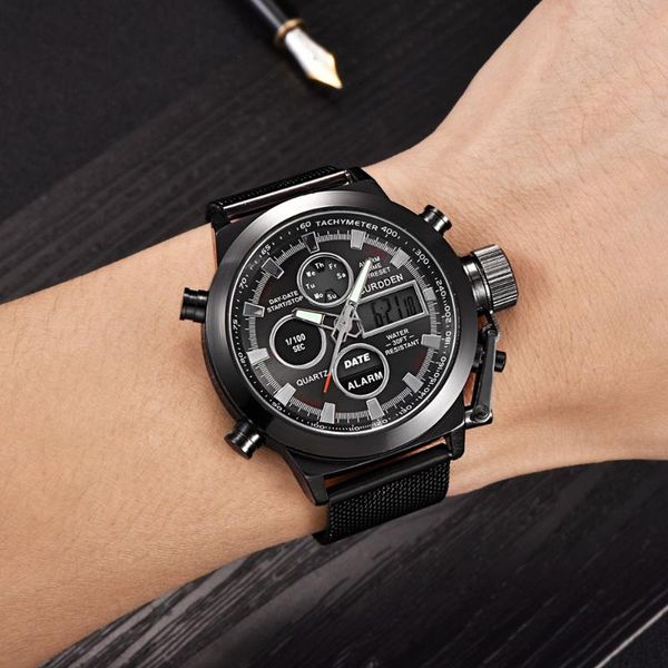 wristwatches men watch with independent digital display mens analog quartz wrist luminous pointers rattrapante gift reloj hombre, Slivery;brown
wristwatches men watch with independent digital display mens analog quartz wrist luminous pointers rattrapante gift reloj hombre, Slivery;brown