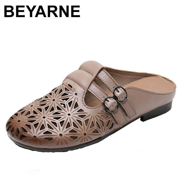 slippers beyarneround head women shoes summer style genuine leather cut-outs flat heel cozy mother sandals and flip, Black
slippers beyarneround head women shoes summer style genuine leather cut-outs flat heel cozy mother sandals and flip, Black