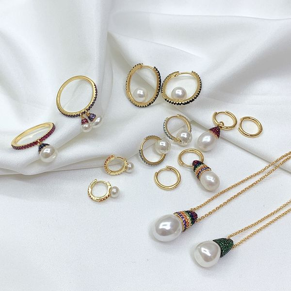 S925 Sterling Silver Circle Hoop Baroque Pearl Asymmetric Earring Fashion Necklace And Ring Simple Personality Luxury Jewelry Monaco Earring, Golden;silver
S925 Sterling Silver Circle Hoop Baroque Pearl Asymmetric Earring Fashion Necklace And Ring Simple Personality Luxury Jewelry Monaco Earring, Golden;silver