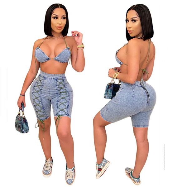 women's tracksuits denim tao piece sets women 2021 lingerie and jeans cropshorts casual streetwear summer clotheswholesale dropshpping, Gray
women's tracksuits denim tao piece sets women 2021 lingerie and jeans cropshorts casual streetwear summer clotheswholesale dropshpping, Gray