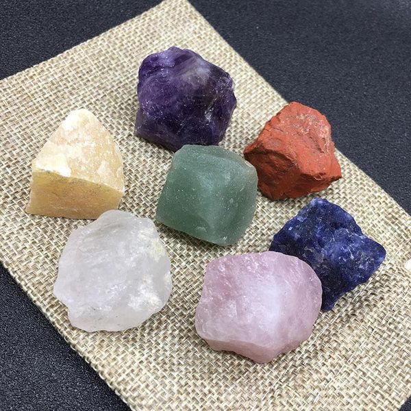decorative objects & figurines 7pcs natural crystal agate ore seven chakra energy therapy set decoration colored mineral specimen stone chak
decorative objects & figurines 7pcs natural crystal agate ore seven chakra energy therapy set decoration colored mineral specimen stone chak