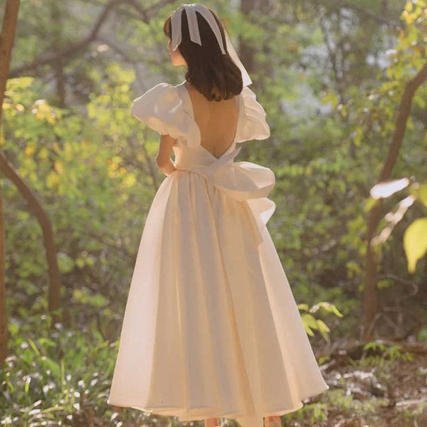 luxury evening dress french light wedding 2021 temperament satin bubble sleeve backls princs white can be worn at ordinary tim, Black;gray
luxury evening dress french light wedding 2021 temperament satin bubble sleeve backls princs white can be worn at ordinary tim, Black;gray