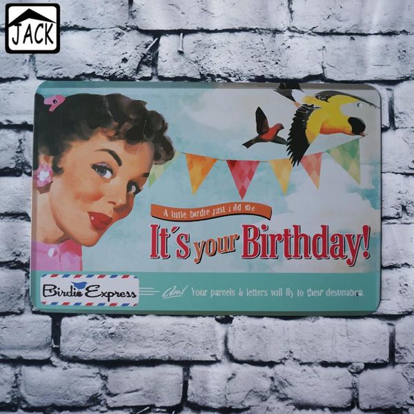 metal painting it's your birthday retro poster tin signs 20x30cm iron plate wall decor plaque club home lounge bar
metal painting it's your birthday retro poster tin signs 20x30cm iron plate wall decor plaque club home lounge bar