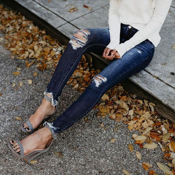 ripped slim high waist boyfriend womens jean cotton summer autumn casual streetwear denim pencil long pants skinny, Blue
ripped slim high waist boyfriend womens jean cotton summer autumn casual streetwear denim pencil long pants skinny, Blue
