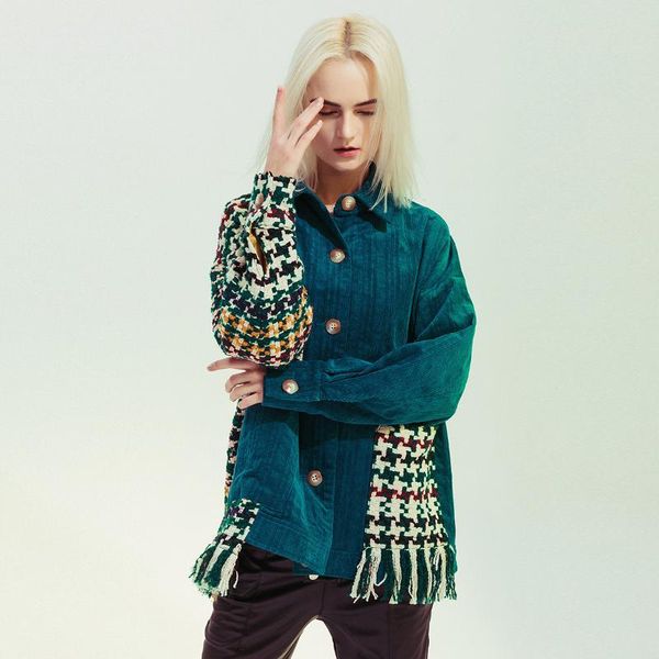 women's jackets 2021 a/w symphony jacquard woolen plaid stitching sunken stripe non-symmetrical coat 1250, Black;brown
women's jackets 2021 a/w symphony jacquard woolen plaid stitching sunken stripe non-symmetrical coat 1250, Black;brown