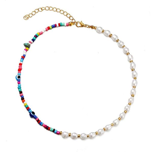 pendant necklaces bohemian imitation pearls rice beaded chain necklace colorful acrylic beads short for women collier jewelry gift, Silver
pendant necklaces bohemian imitation pearls rice beaded chain necklace colorful acrylic beads short for women collier jewelry gift, Silver