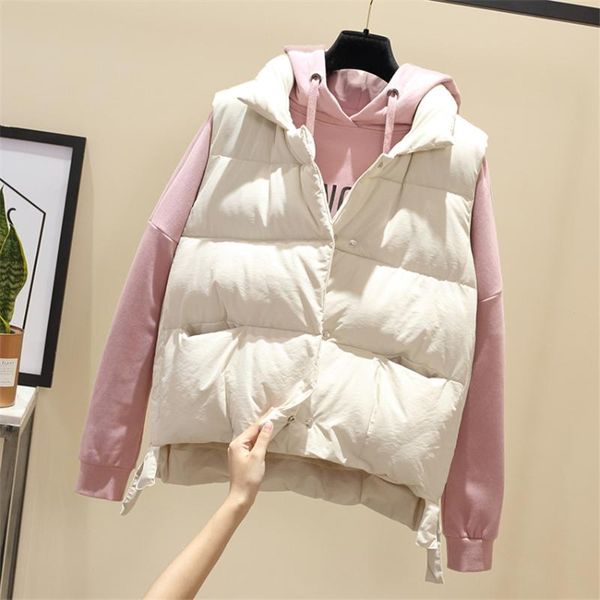 women's vests gowyimmes autumn women cotton vest lady sleeveless down coat jacket short paragraph female winter thick outwear p412, Black;white
women's vests gowyimmes autumn women cotton vest lady sleeveless down coat jacket short paragraph female winter thick outwear p412, Black;white