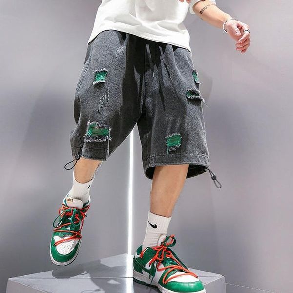 men's jeans men black baggy short denim shorts blue ripped for summer japanese hip hop streetwear harajuku
men's jeans men black baggy short denim shorts blue ripped for summer japanese hip hop streetwear harajuku
