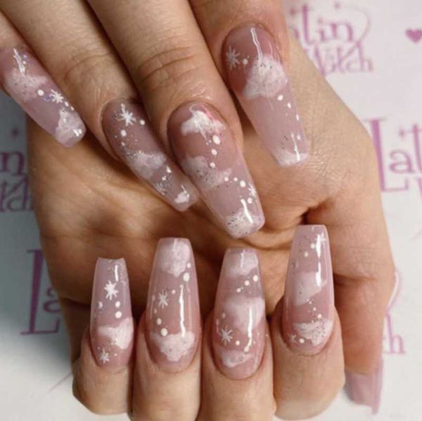 false nails sweet clouds pink ballet coffin long press on art nail equipment full cover tips easy to use, Red;gold
false nails sweet clouds pink ballet coffin long press on art nail equipment full cover tips easy to use, Red;gold