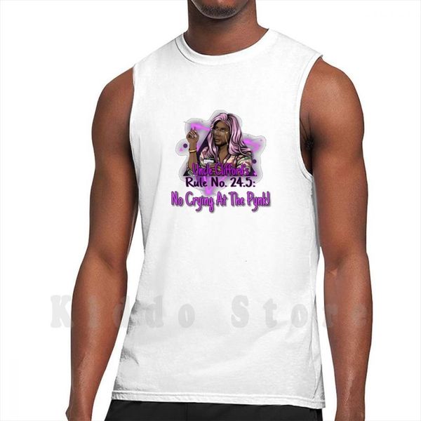 uncle p valley tank vest sleeveless womens no crying at the pynk, White;black
