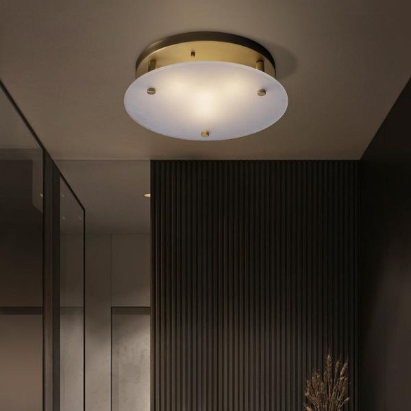 copper round ceiling lamp simple modern model room bedroom study aisle porch personality lights
copper round ceiling lamp simple modern model room bedroom study aisle porch personality lights