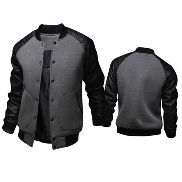 men's jackets college baseball jacket men nice fashion spring black pu leather sleeve bomber mens slim fit varsity veste homme, Black;brown
men's jackets college baseball jacket men nice fashion spring black pu leather sleeve bomber mens slim fit varsity veste homme, Black;brown