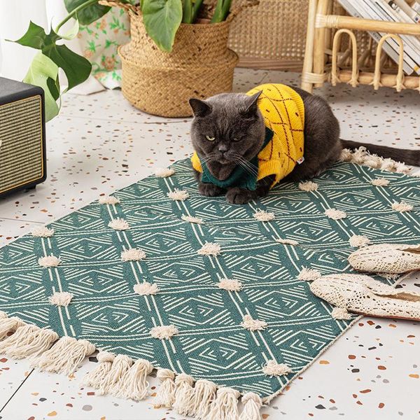 bath mats nordic style cotton and linen tassel woven entry bedroom bedside multifunctional sofa carpets home decoration
bath mats nordic style cotton and linen tassel woven entry bedroom bedside multifunctional sofa carpets home decoration