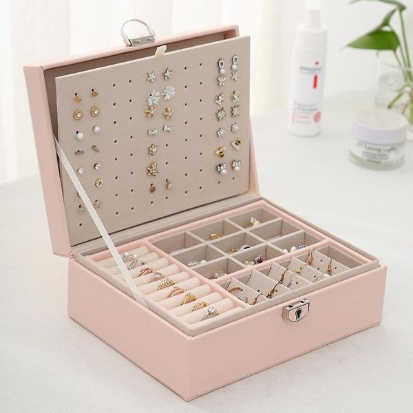 jewelry pouches, bags high grade european style large capacity multi-layer box earrings necklace ring display storage, Pink;blue
jewelry pouches, bags high grade european style large capacity multi-layer box earrings necklace ring display storage, Pink;blue