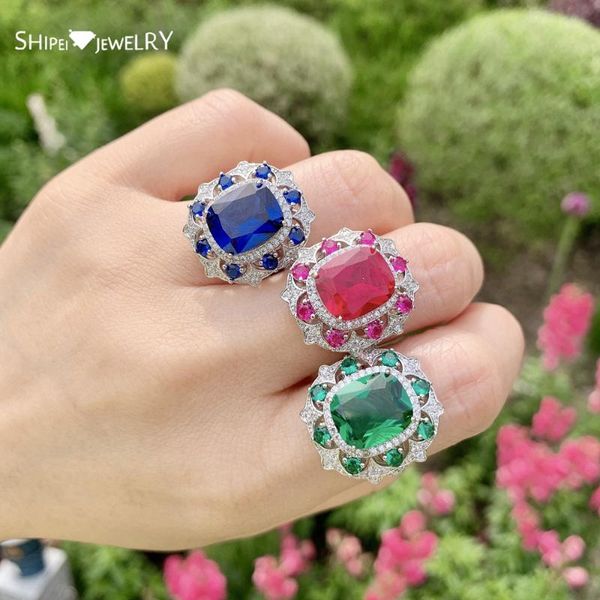 cluster rings shipei luxury 925 sterling silver emerald ruby sapphire gemstone fine jewelry party adjustable vintage hyperbole ring wholesal, Golden;silver
cluster rings shipei luxury 925 sterling silver emerald ruby sapphire gemstone fine jewelry party adjustable vintage hyperbole ring wholesal, Golden;silver