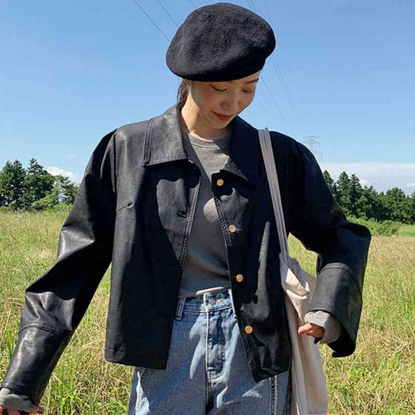 women's leather & faux shengpalae green fashion plutonium women's leather jacket autumn lapel releases unique retro breasted long, Black
women's leather & faux shengpalae green fashion plutonium women's leather jacket autumn lapel releases unique retro breasted long, Black