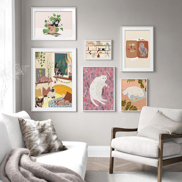 paintings cartoon pet animal funny cat illustration poster and print nursery wall art canvas painting picture for kids room kitchen decor
paintings cartoon pet animal funny cat illustration poster and print nursery wall art canvas painting picture for kids room kitchen decor
