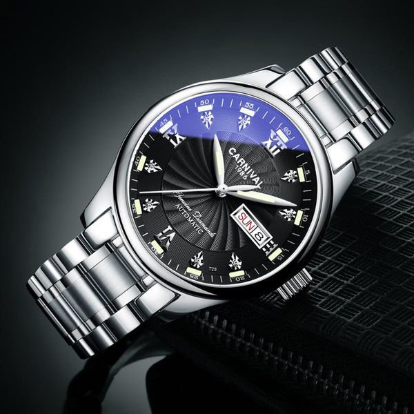 wristwatches carnival luminous men watches automatic mechanical watch steel sport clock casual business relojes hombre miyota movement, Slivery;brown
wristwatches carnival luminous men watches automatic mechanical watch steel sport clock casual business relojes hombre miyota movement, Slivery;brown
