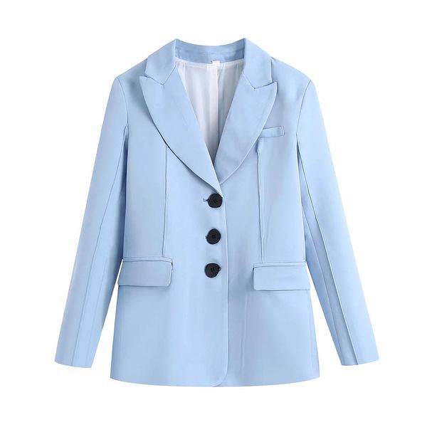 bbwm vintage elegant women blue jacket fashion female work suit turn-down collar single-breasted coat chic casual casaco 210520, White;black
bbwm vintage elegant women blue jacket fashion female work suit turn-down collar single-breasted coat chic casual casaco 210520, White;black