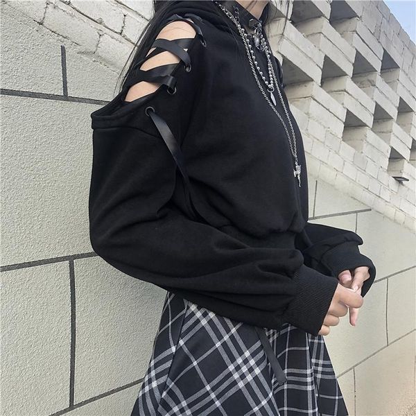 women's hoodies & sweatshirts black hoodie for women korean style hollowed out sleeve with cat ear hat punk high waist pullover
women's hoodies & sweatshirts black hoodie for women korean style hollowed out sleeve with cat ear hat punk high waist pullover