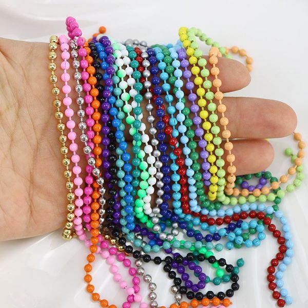 pendant necklaces 5 meter box beaded style chain long jewelry color plated necklace brass small size 9991, Silver
pendant necklaces 5 meter box beaded style chain long jewelry color plated necklace brass small size 9991, Silver