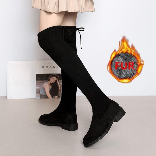 boots women knee plush winter shoes warm fur long flannel vamp fashion boot office lady all-match high 2022, Black
boots women knee plush winter shoes warm fur long flannel vamp fashion boot office lady all-match high 2022, Black