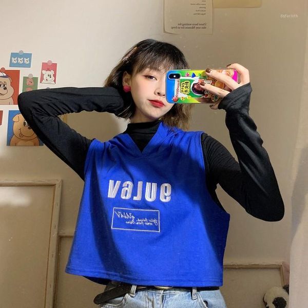 women's t-shirt 2021 women two pieces solid letter print vest hoodies + black turtleneck skinny casual sports streetwears, White
women's t-shirt 2021 women two pieces solid letter print vest hoodies + black turtleneck skinny casual sports streetwears, White