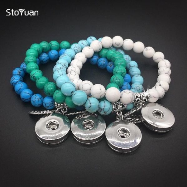 charm bracelets drop natural stone diy snap bracelet elasticity 8mm beads fit 18mm button jewelry for women, Golden;silver
charm bracelets drop natural stone diy snap bracelet elasticity 8mm beads fit 18mm button jewelry for women, Golden;silver