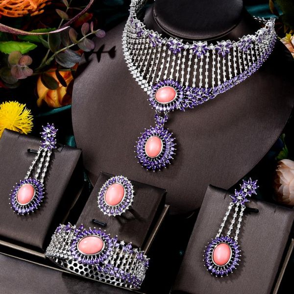 earrings & necklace kellybola fashion luxury exclusive dubai africa bangle ring 4pcs bridal wedding party jewelry set, Silver
earrings & necklace kellybola fashion luxury exclusive dubai africa bangle ring 4pcs bridal wedding party jewelry set, Silver