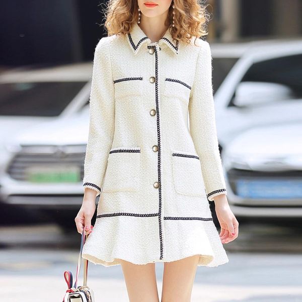 women's jackets jacket in tweed the long section of autumn / winter woolen coat ladies' ruffled ladies, Black;brown
women's jackets jacket in tweed the long section of autumn / winter woolen coat ladies' ruffled ladies, Black;brown