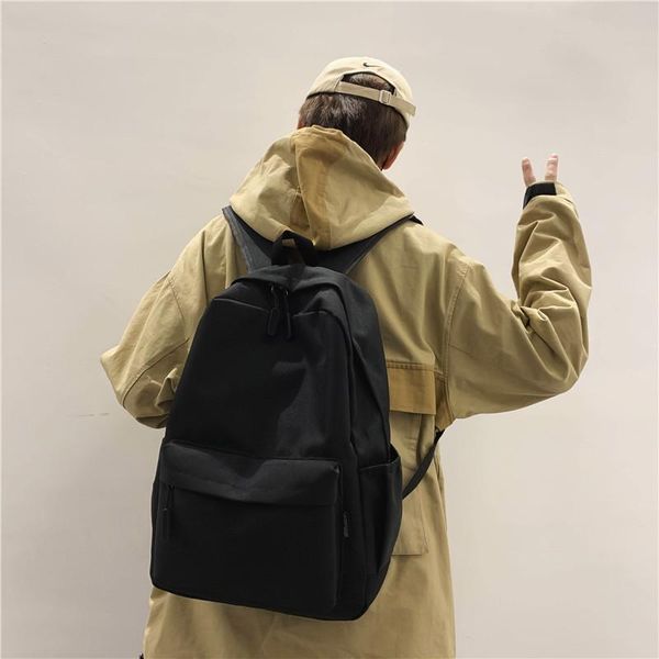 backpack men women solid color female fashion school bag for teenage backpacks waterproof shoulder travel rucksack mochila
backpack men women solid color female fashion school bag for teenage backpacks waterproof shoulder travel rucksack mochila