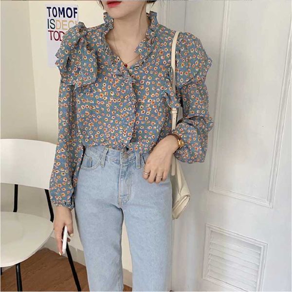 women's blouses & shirts sanofi-2021 summer korean fashion floral chiffon shirt loose and unique bubble long sleeve top, White
women's blouses & shirts sanofi-2021 summer korean fashion floral chiffon shirt loose and unique bubble long sleeve top, White