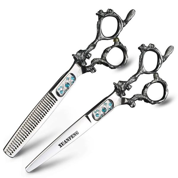 hair scissors xuan feng flying dragon 6 inch hairdresser professional set japanese 440c cutting and thinning
hair scissors xuan feng flying dragon 6 inch hairdresser professional set japanese 440c cutting and thinning