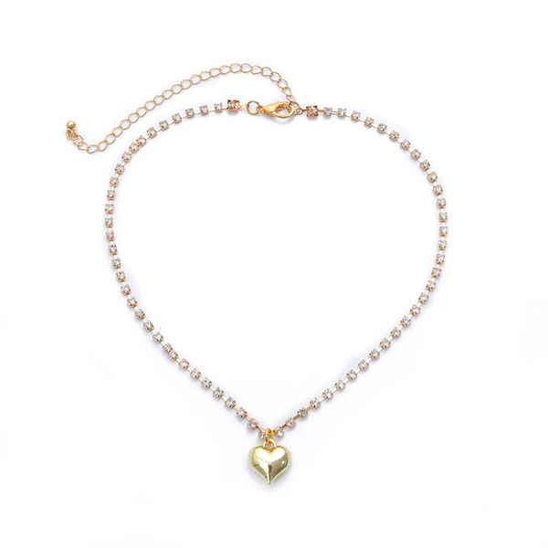 pendant necklaces sweet rhinestone chain heart necklace for women fashion simple party jewelry gifts, Silver
pendant necklaces sweet rhinestone chain heart necklace for women fashion simple party jewelry gifts, Silver