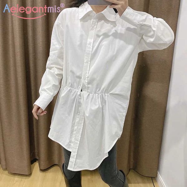 aeleagntmis vintage white irregular long shirt blouse women loose casual shirts chic sleeve elegant spring korean ol 210607
aeleagntmis vintage white irregular long shirt blouse women loose casual shirts chic sleeve elegant spring korean ol 210607