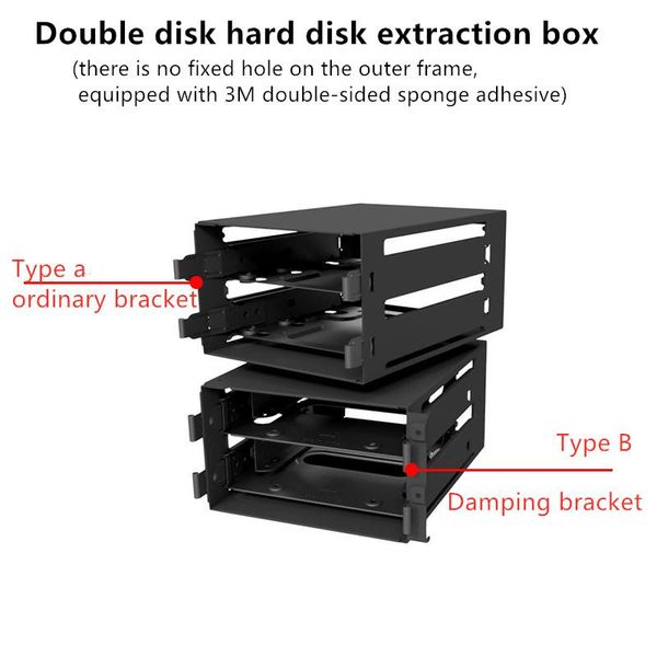 fans & coolings 3.5-inch hard disk absorption extraction box 2-bay cage deskexpansion ssd bracket
fans & coolings 3.5-inch hard disk absorption extraction box 2-bay cage deskexpansion ssd bracket